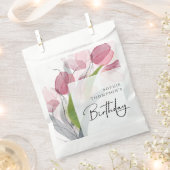 Sachets En Papier Soft tulipes élégant anniversaire (Coupé)