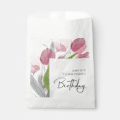 Sachets En Papier Soft tulipes élégant anniversaire (Devant)