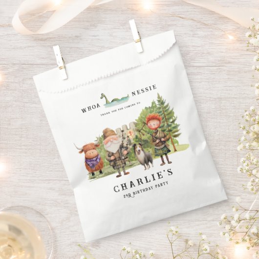 Sachets En Papier Soirée d'anniversaire à thème écossais (Coupé)