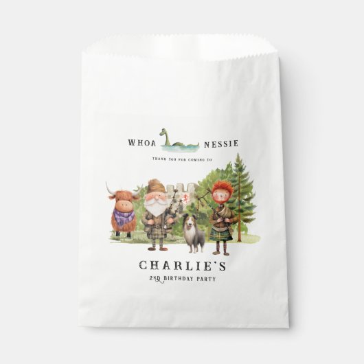 Sachets En Papier Soirée d'anniversaire à thème écossais (Devant)