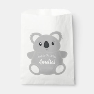Sachets En Papier Soirée d'anniversaire de l'ours rose Koala