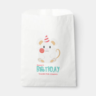 Sachets En Papier Soirée d'anniversaire du mignon Rat Kid