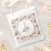 Sachets En Papier Soirée d'anniversaire fleurie rose (Coupé)