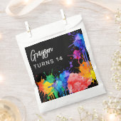 Sachets En Papier Soirée d'anniversaire personnalisée (Coupé)
