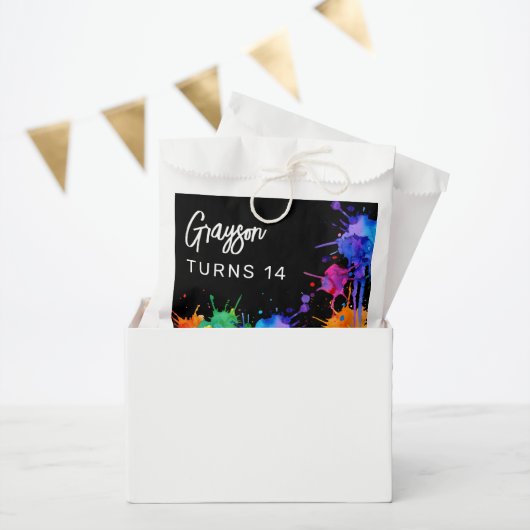 Sachets En Papier Soirée d'anniversaire personnalisée (Fête)