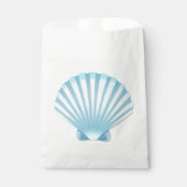 Sachets En Papier Soirée de mariage nautique Shell Beach Blue (Devant)