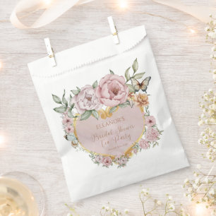 Sachets En Papier Soirée de thé pour mariée Vintage Blush Peony