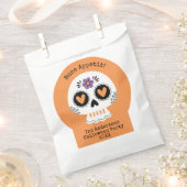 Sachets En Papier Soirée d'Halloween au crâne de sucre (Coupé)