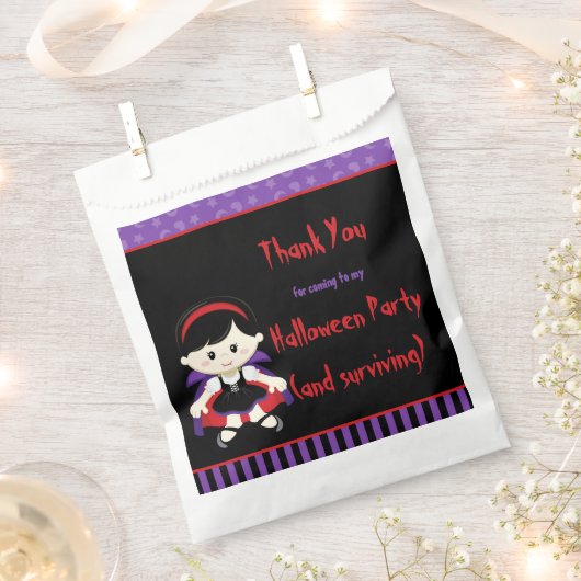 Sachets En Papier Soirée d'Halloween de fille Vampire (Coupé)
