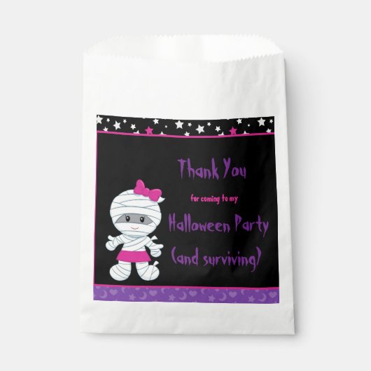 Sachets En Papier Soirée d'Halloween de la mignonne fille maman (Devant)