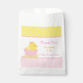 Sachets En Papier Soirée Douche Chick fille rose mignonne (Devant)