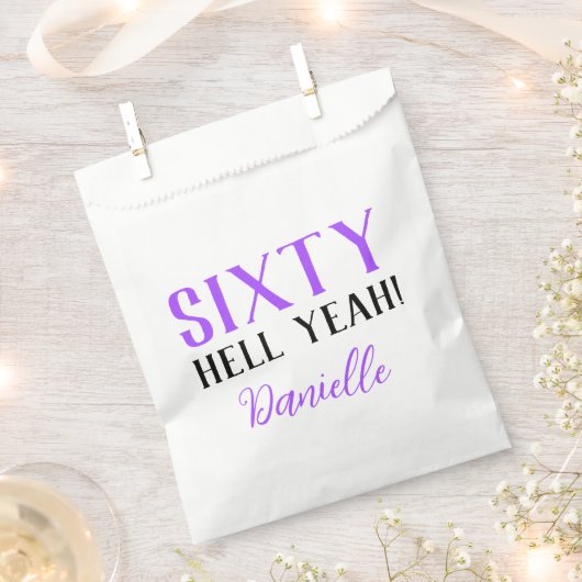Sachets En Papier Soixante Enfer Oui ! Purple 60e anniversaire (Coupé)