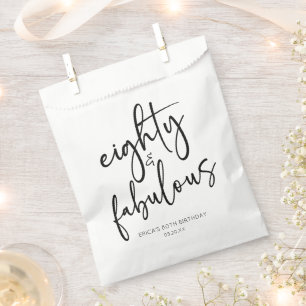 Sachets En Papier Soixante et fabuleux minimal 80e fête d'anniversai
