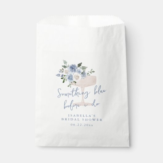 Sachets En Papier Something Blue avant de faire une fête de mariage (Devant)