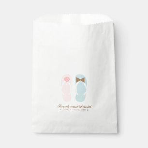 Sachets En Papier Son et ses tongs Flip Flops Beach Wedding