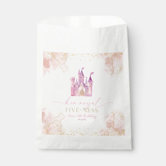 Sachets En Papier Son Royal Five-Ness Princess 5th Birthday Party (Devant)