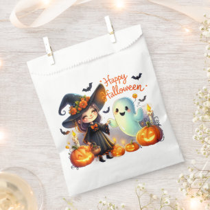 Sachets En Papier Sorcière d'Halloween Sorcellerie Magiciens Château