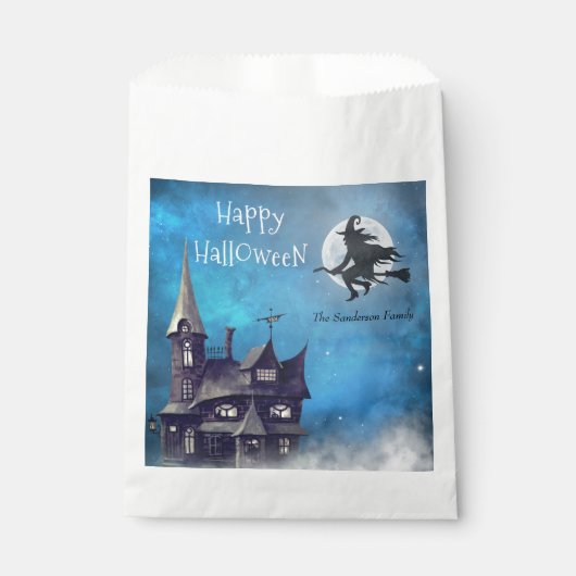 Sachets En Papier Sorcière Halloween personnalisée (Devant)
