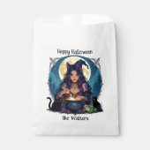 Sachets En Papier Sorcière personnalisée et Halloween Cauldron (Devant)