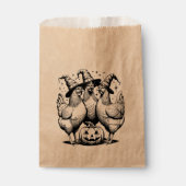 Sachets En Papier Sorcières de poulet drôle Halloween sorcière Vinta (Devant)