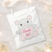 Sachets En Papier Souris Anniversaire rose (Coupé)