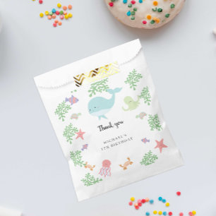 Sachets En Papier Sous la mer Anniversaire fête Cute Pastel Océan