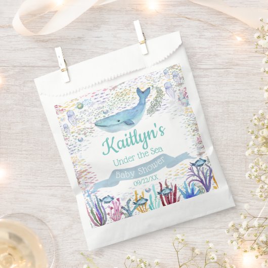 Sachets En Papier Sous la mer | Baby shower à thème océanique (Coupé)