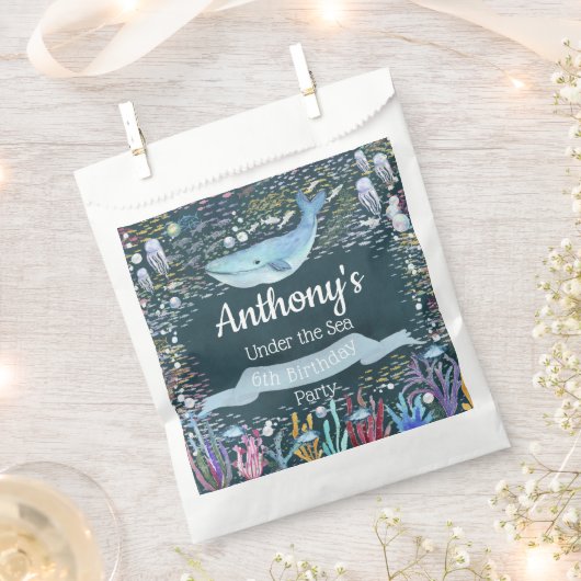 Sachets En Papier Sous la mer Tout âge fête d'anniversaire (Coupé)