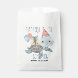 Sachets En Papier Sous la mer Watercolor Turtle Anniversaire Merci
