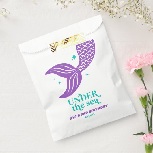 Sachets En Papier Sous la voile de sirène de mer fête d'anniversaire (Scellé)