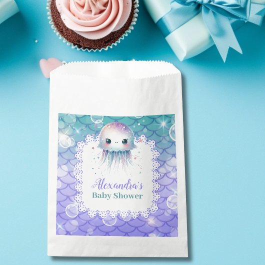 Sachets En Papier Sous le Baby shower d'aquarelle de mer