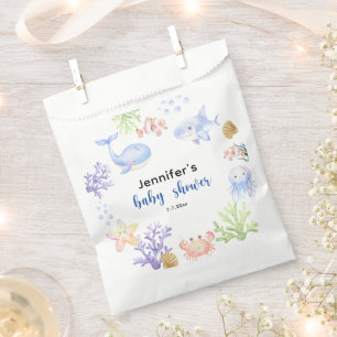 Sachets En Papier Sous Le Baby shower De La Mer Animaux