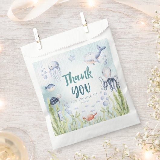 Sachets En Papier Sous le Baby shower de l'océan (Coupé)