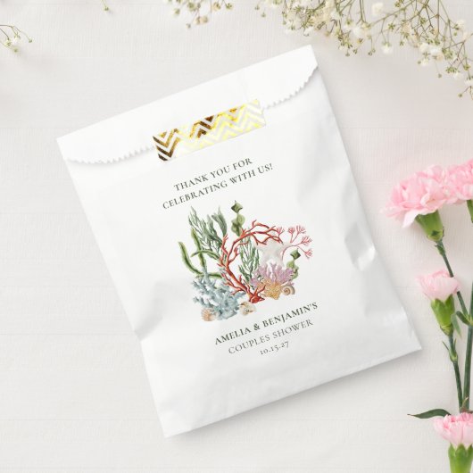 Sachets En Papier Sous-marin Coral Coques Couples Douche (Scellé)