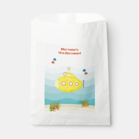 Sachets En Papier Sous-marin jaune profond (Devant)