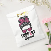 Sachets En Papier Soutien Squad Messy Bun Pink Warrior Cancer du sei (Scellé)