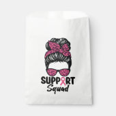 Sachets En Papier Soutien Squad Messy Bun Pink Warrior Cancer du sei (Devant)
