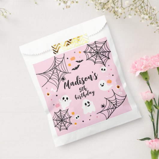 Sachets En Papier Spooky Ghost Pink Halloween (Scellé)