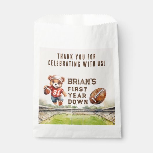 Sachets En Papier sport football première année bas garçon 1er anniv (Devant)
