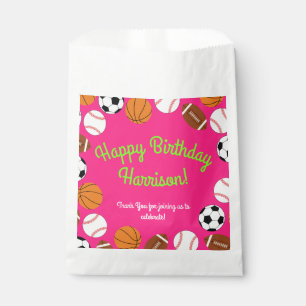 Sachets En Papier Sports Anniversaire Fête Enfants Cute Rose Girls