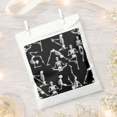 Sachets En Papier squelettes de yoga halloween noir (Coupé)