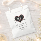 Sachets En Papier Squelettes d'Halloween Heart LOVE Noms Mariages (Coupé)