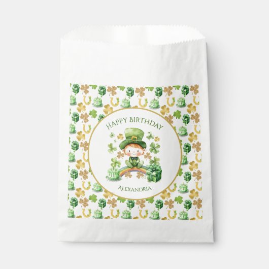 Sachets En Papier St patrick Lucky One Premier Anniversaire (Devant)