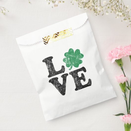 Sachets En Papier St Patrick's Day LOVE Shamrock irlandais (Scellé)