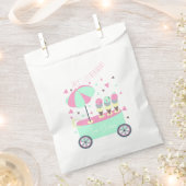 Sachets En Papier Stand de crème glacée Confetti Pink Anniversaire (Coupé)