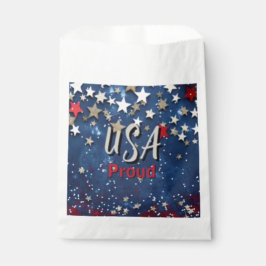 Sachets En Papier Star Spanged USA Fière (Devant)