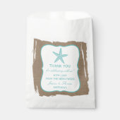 Sachets En Papier Starfish Turquoise Burlap Beach Wedding Collection (Devant)