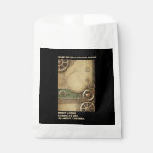 Sachets En Papier Steampunk Victorian Gearwork Mariage merci (Devant)