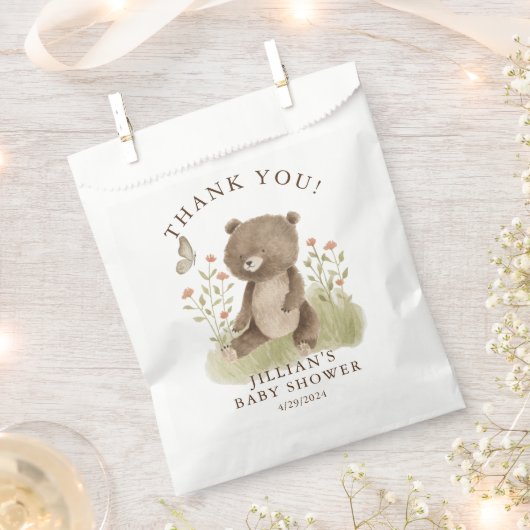 Sachets En Papier Sticker rond classique Woodland Wonder Bear (Coupé)