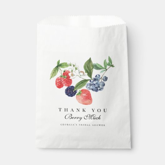 Sachets En Papier Strawberry Blueberry Personalized (Devant)